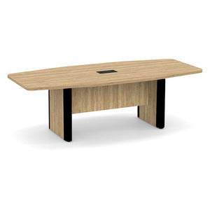 Classic Laminate Series 8' Boat Shaped Conference Table w/ Accent Base