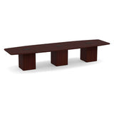 Classic Laminate Series 16' Boat Shaped Conference Table w/ Cube Base