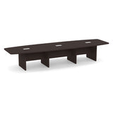 Classic Laminate Series 14' Boat Shaped Conference Table w/ Slab Base
