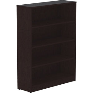 Lorell Essentials Four Shelf Bookcase, 48"H, Espresso