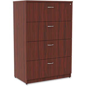 Lorell Essentials 4-Drawer Lateral File, Mahogany