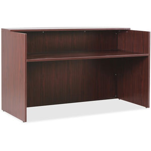Lorell Essentials 72" Reception Desk Shell with Counter, Mahogany