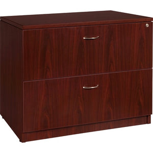 Lorell Essentials 2-Drawer Lateral File, Mahogany