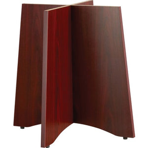 Lorell Essentials X-Base for Round Table Tops, Mahogany (Base Only)