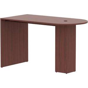 Lorell Essentials Fixed Height Standing Table, 72"W, Mahogany