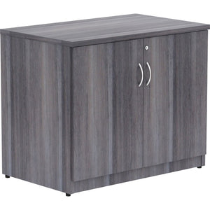 Lorell Essentials 36" 2 Door Storage Cabinet, Weathered Charcoal