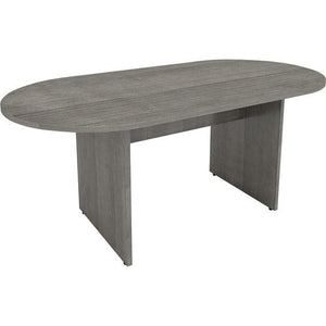 Lorell Essentials 72" Oval Conference Table, Weathered Charcoal