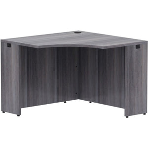 Lorell Essentials 42" Corner Desk Shell, Weathered Charcoal