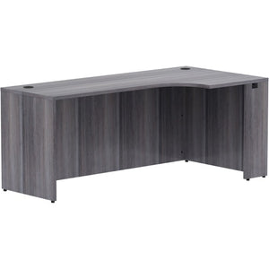 Lorell Essentials 72" Right Handed Corner Credenza, Weathered Charcoal
