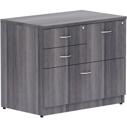 Lorell Essentials 4-Drawer Multi-File, Weathered Charcoal