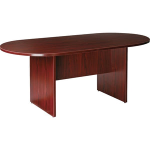 Lorell Essentials 72" Oval Conference Table, Mahogany