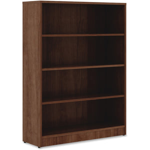 Lorell Essentials Four Shelf Bookcase, 48"H, Walnut