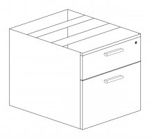 Kai 18" Deep Suspended Box/File Pedestal