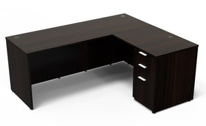 71x78 L-Desk w/ Single Full Pedestal